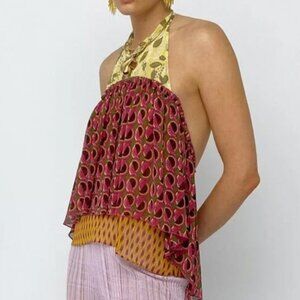 Zara Chemise Printed Halter Top 7720/025/500